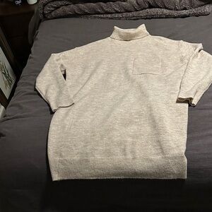 Lulu's Cream Long Sleeve Turtleneck Dress